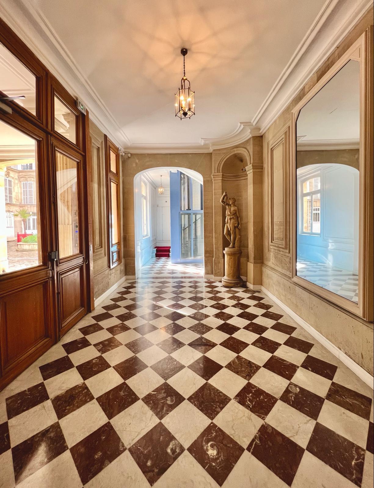 Real estate catalog on marble table